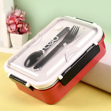 Stainless Steel Lunch Box for Kids with Fork and Spoon
