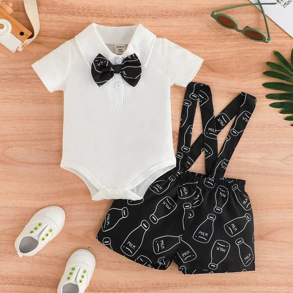 Suspender Dungaree with Bow Tie