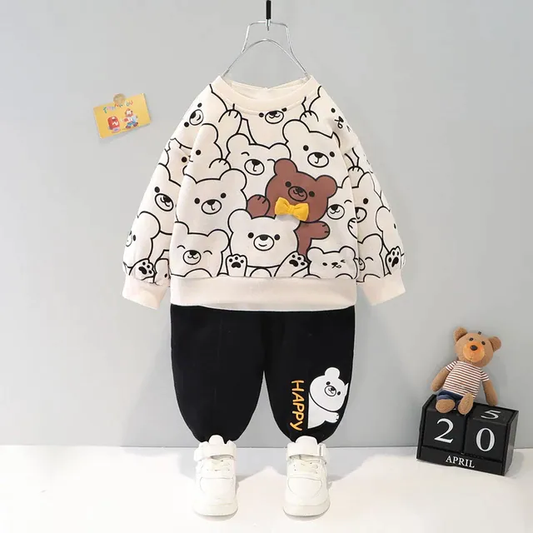 Toddler Animal Printed Long-sleeve Sweater & Pants