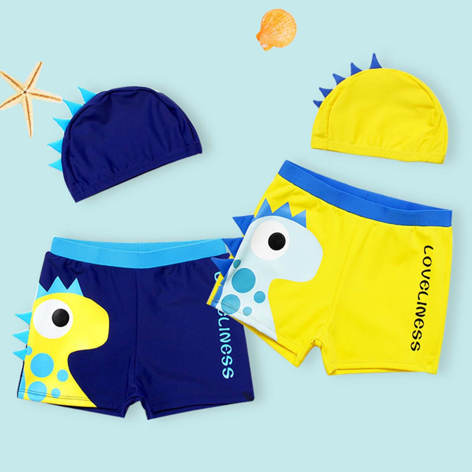 Boys Swimming Trunk And Cap Set