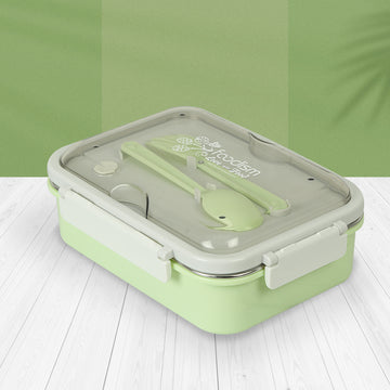 Stainless Steel Lunch Box with Fork and Spoon