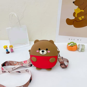 Silicone Teddy Bear Sling Bag