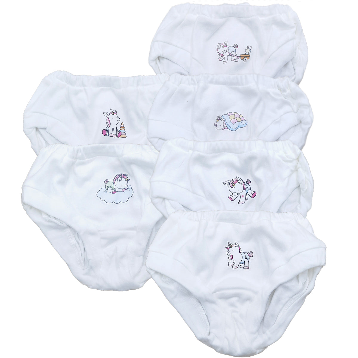 White Panties Set of 6 for Babies
