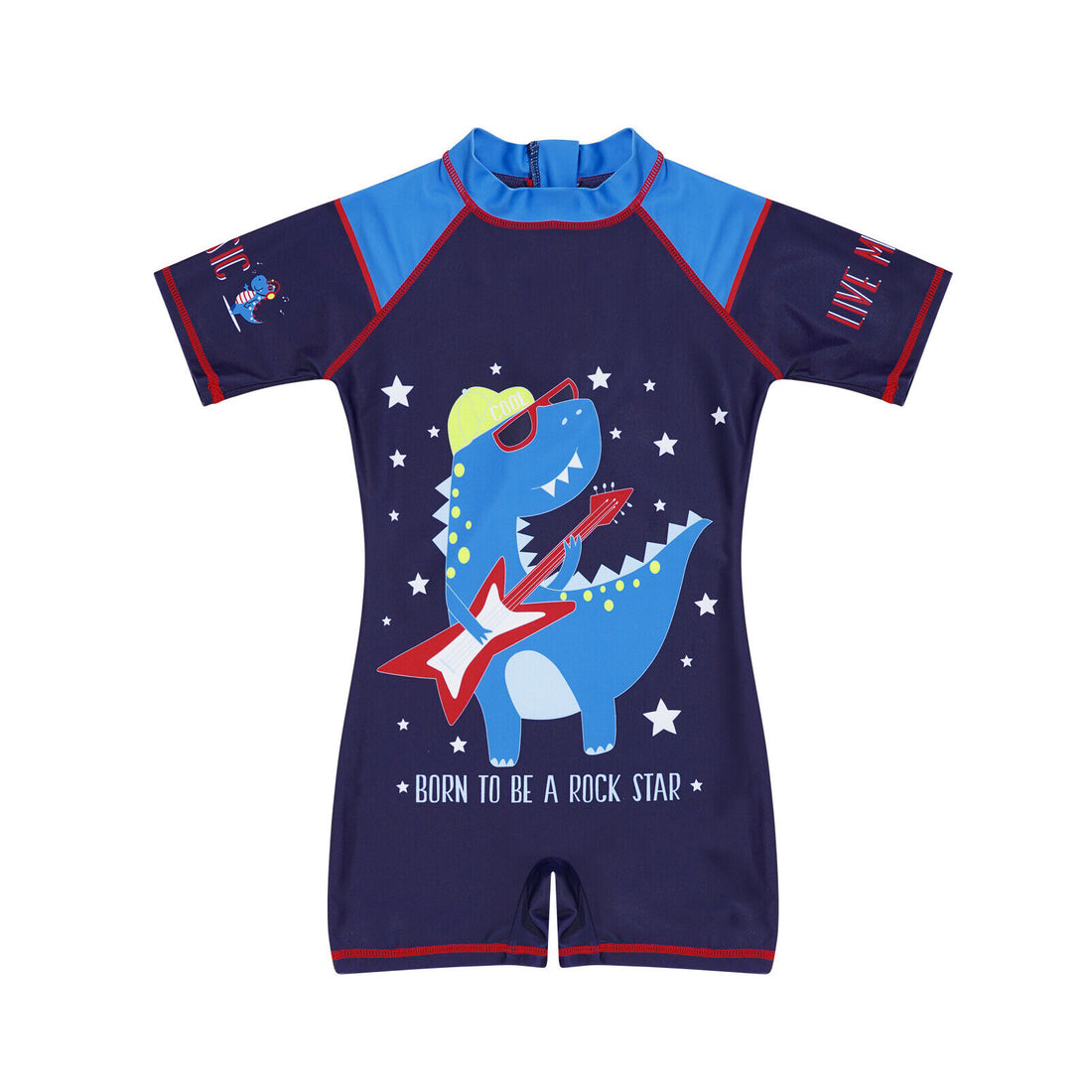 Cartoon Graphic One Piece Swimsuit with Cap