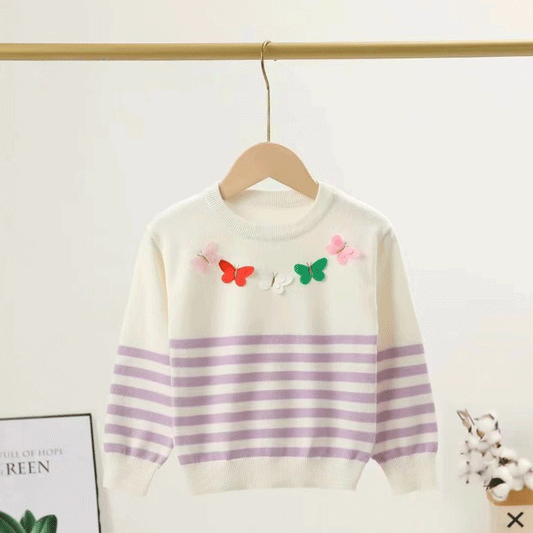 Striped Butterfly Sweater