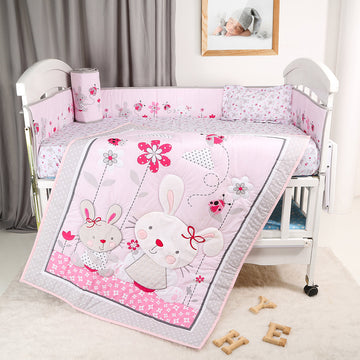 Cotton Crib Bedding Set/ Cot Set - Pack of 7