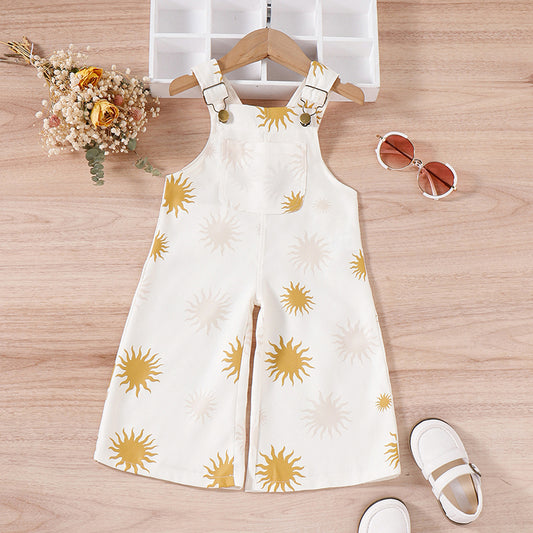 Soft Stylish Printed Jumpsuit Dungaree For Girls