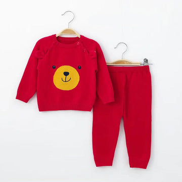 Full-sleeve Teddy Sweater Set