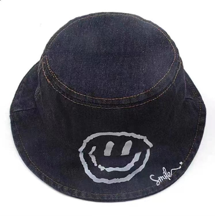 Denim Smiley Hat for babies