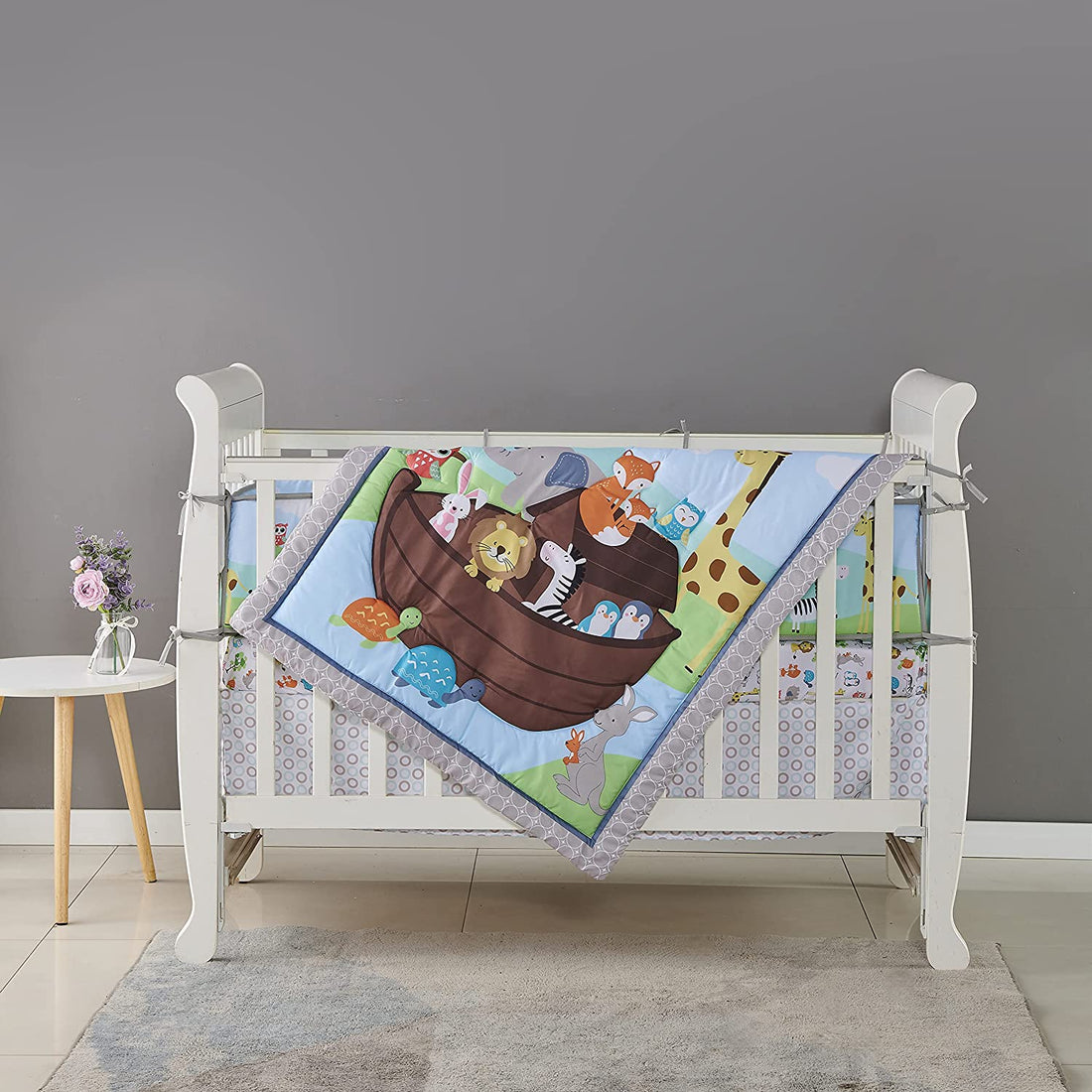Cotton Crib Bedding Set/ Cot Set - Pack of 7