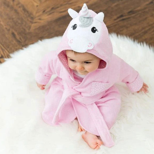 Unicorn Hooded BathRobe/Gown - 0 to 12 months