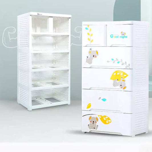 5 Layer Thickened Fibre Plastic Cupboard, Storage Drawers