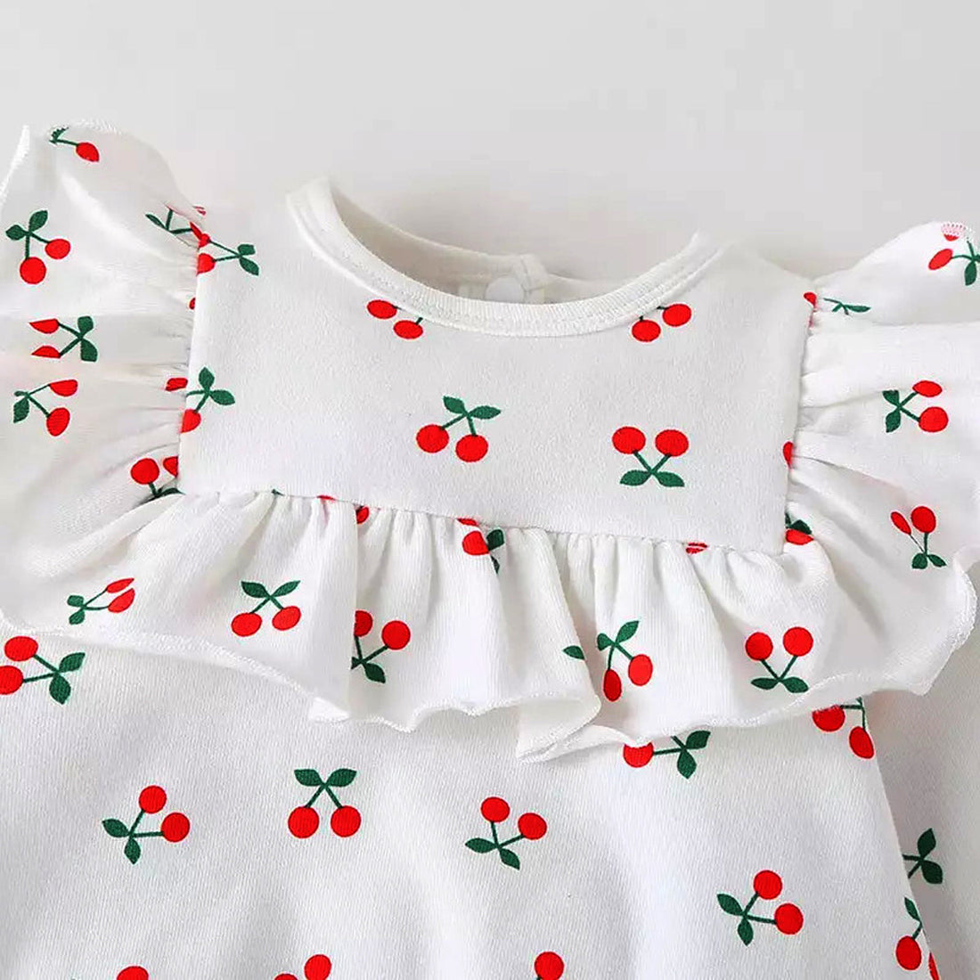 Full Sleeves Baby Girl Cherry Onesie