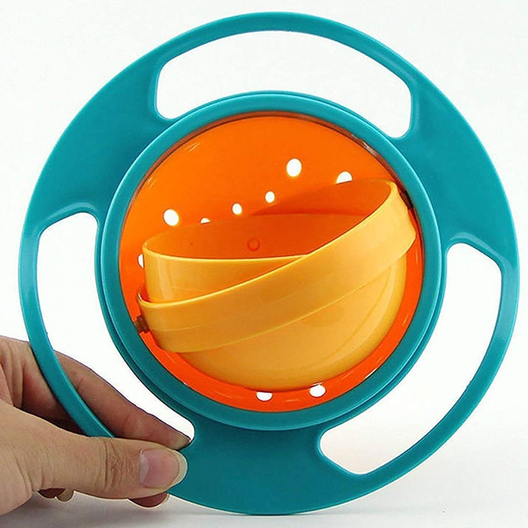 Non Spill Gyro Feeding Bowl 360 Degree Rotate