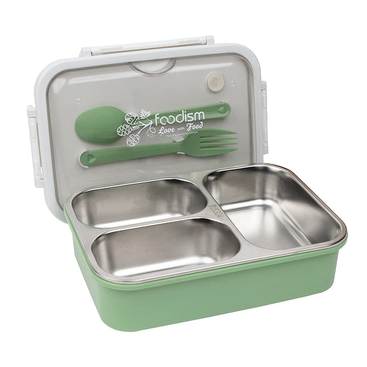 Stainless Steel Lunch Box with Fork and Spoon