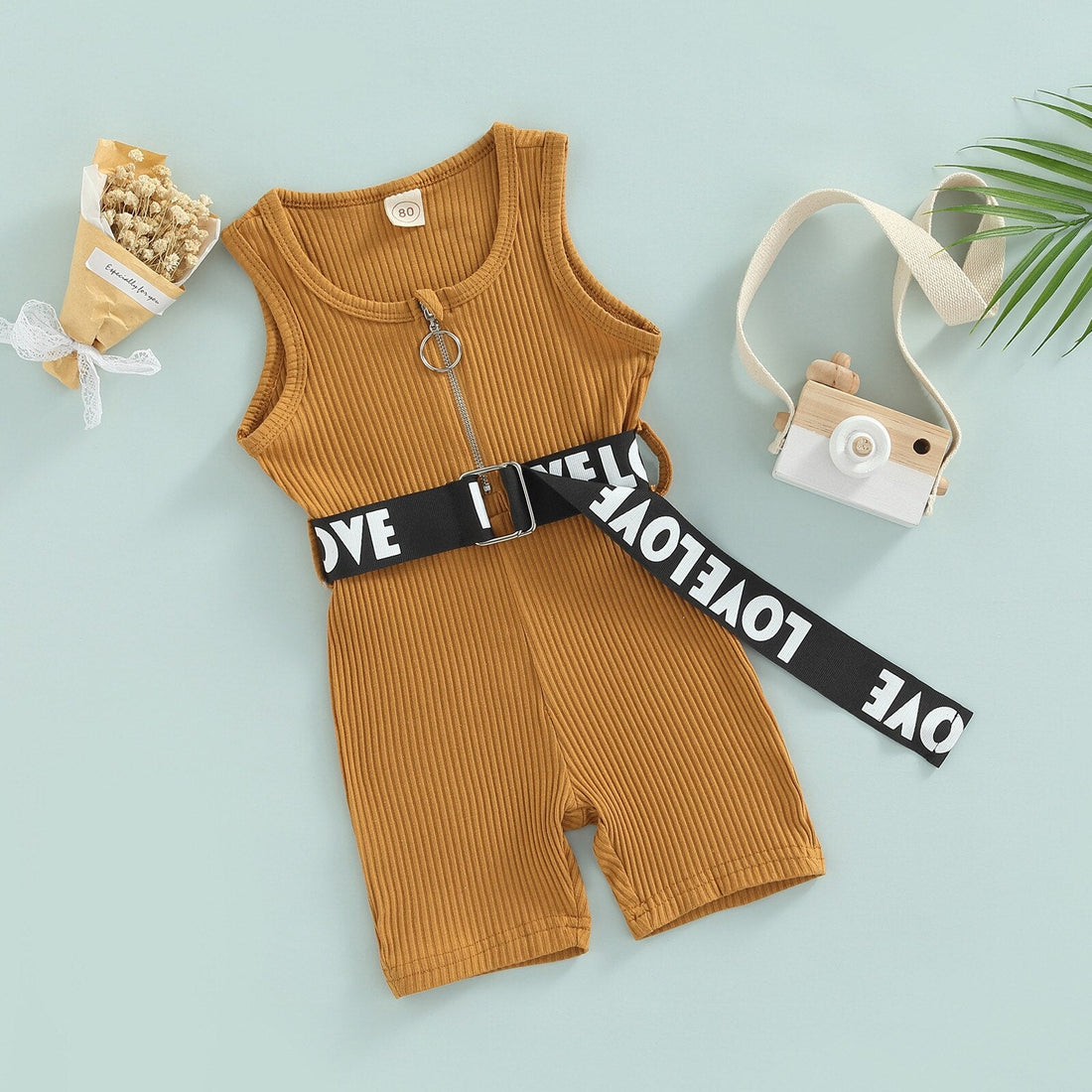 Sleeveless Jumpsuit With Belt