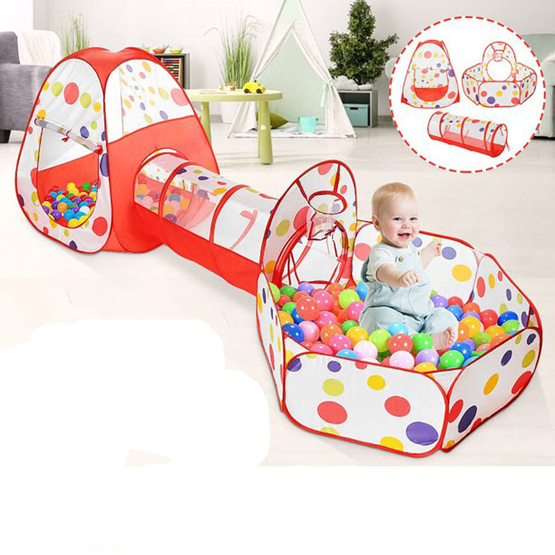 3 in 1 Ball Pool Play Tent House