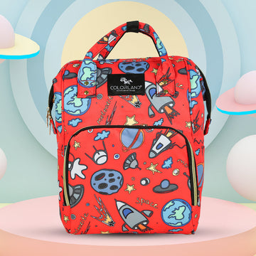 Space Printed Diaper Bag