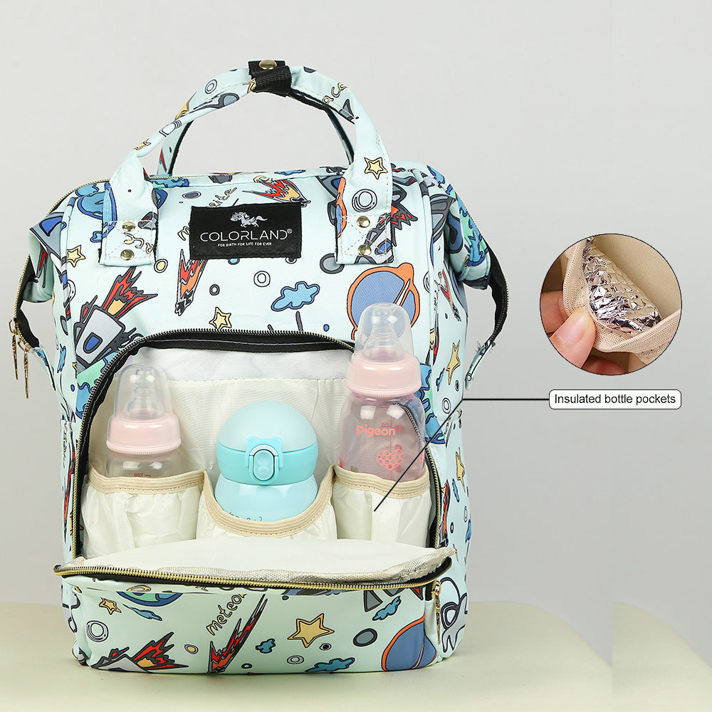 Space Printed Diaper Bag