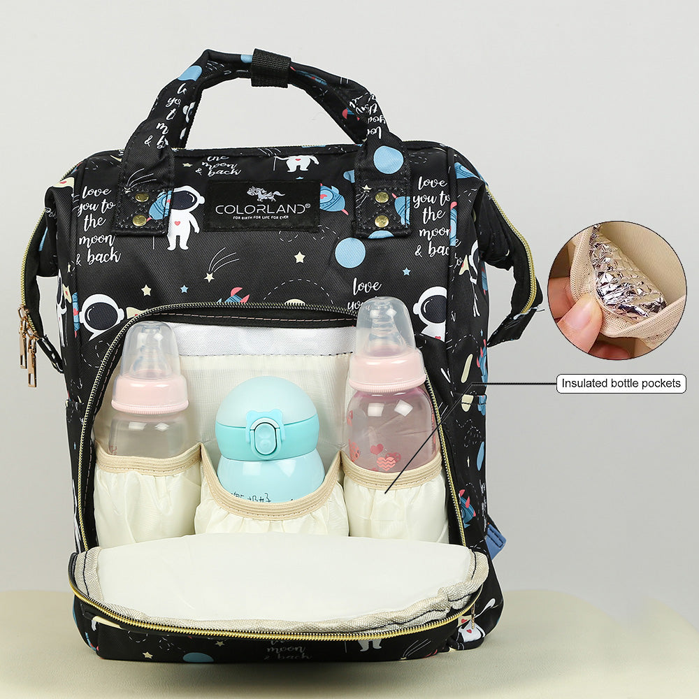 Space Printed Diaper Bag