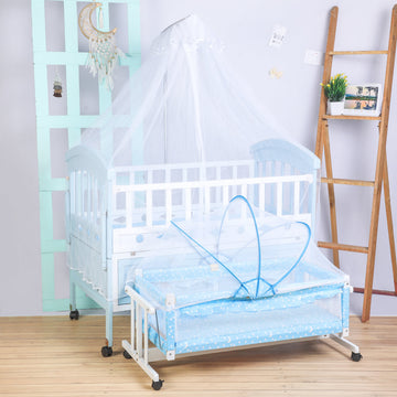 Wooden Cot with Swinging Cradle