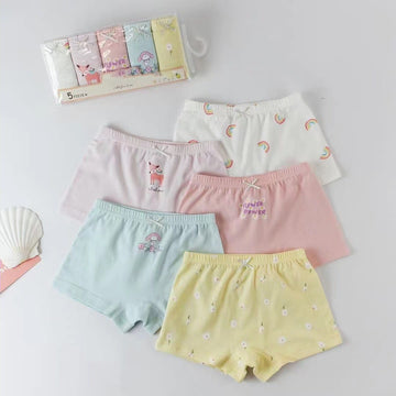 Girls Cotton Panties (5Pc Pack)