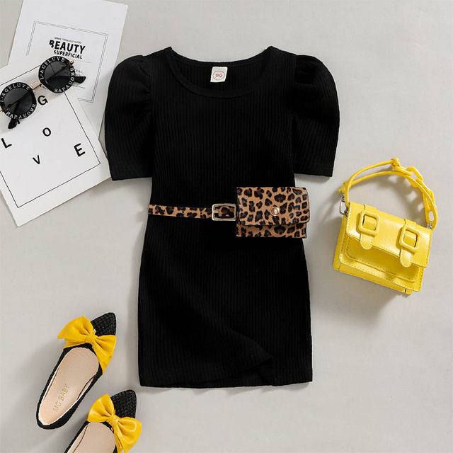 knitted dress with belt