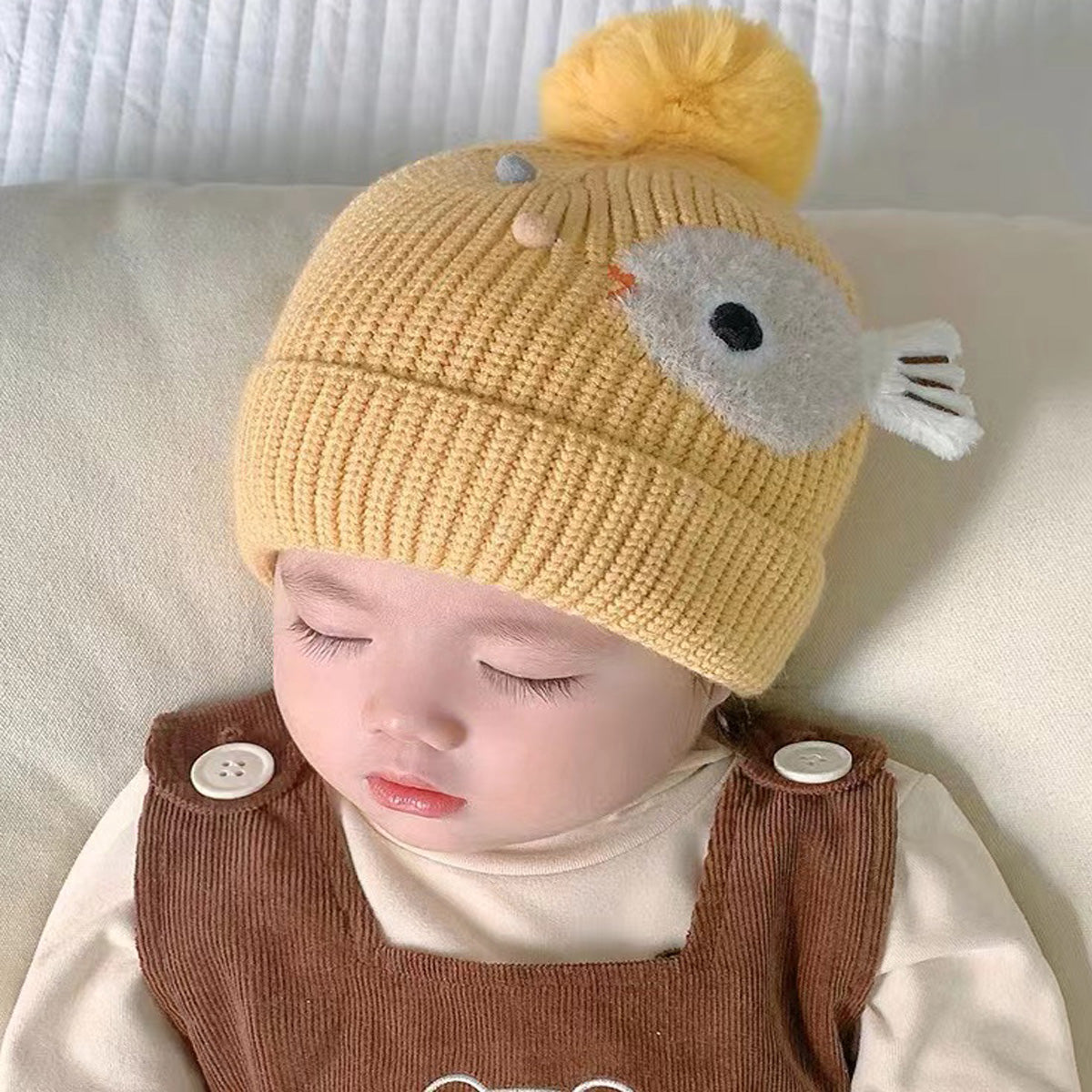 Bird Embroidery Winter Cap - 1yr to 3yrs