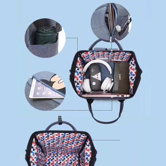 Backpack Diaper Bag Mickey Mouse Print