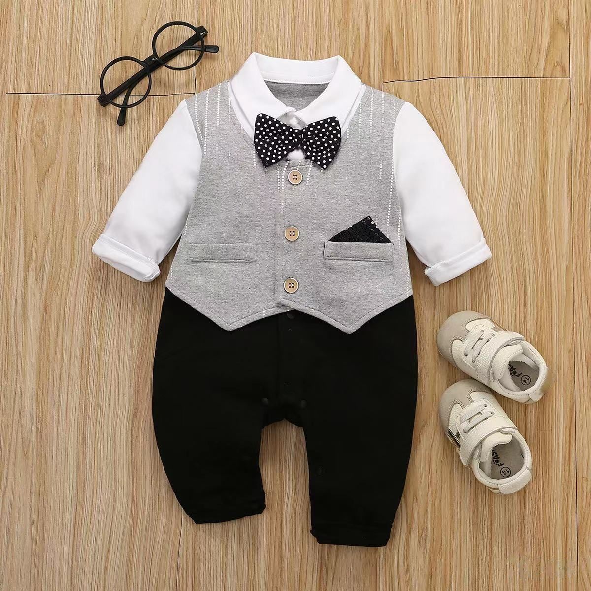 Baby Formals with Waist Coat and Bow Tie